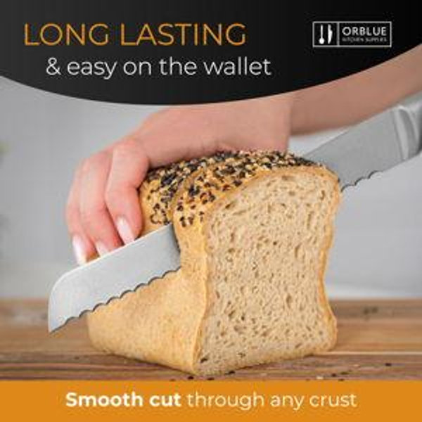 Serrated Bread Knife - Green