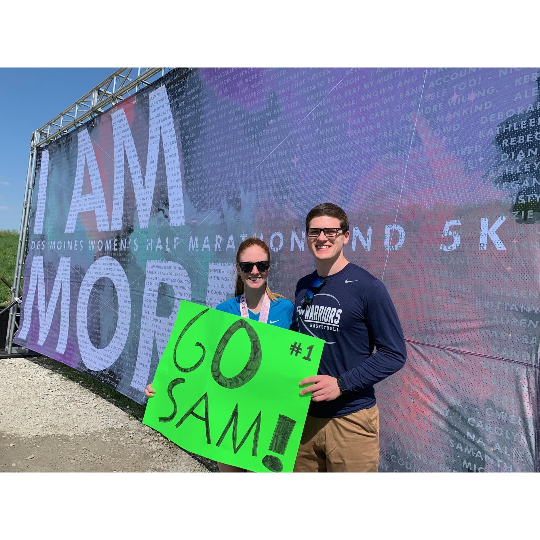 Samantha's first half marathon