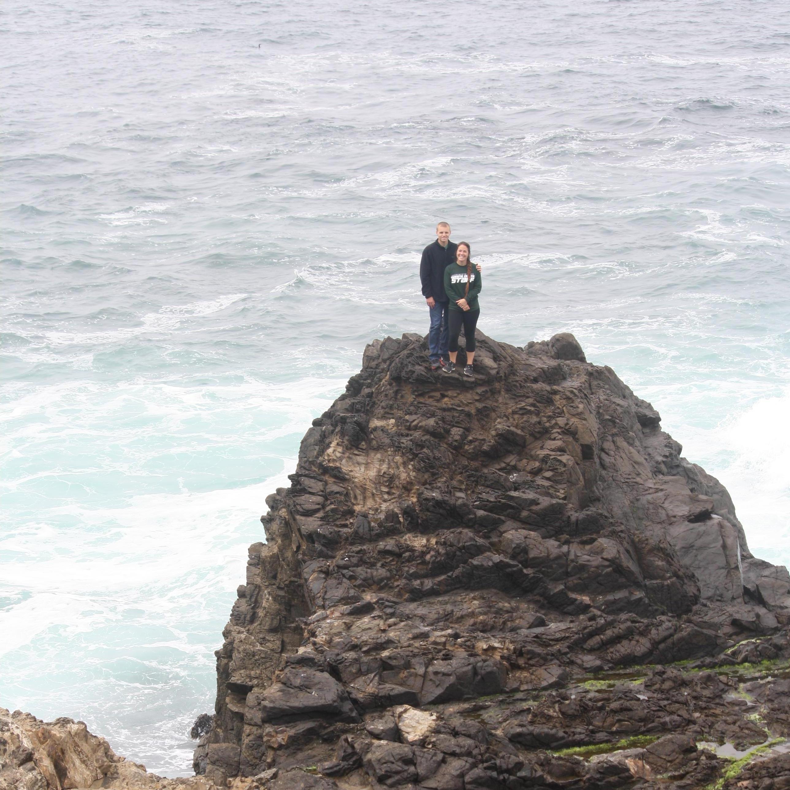 Matt & Riley at "Devil's Cauldron" just outside of Fort Brag, 2015.