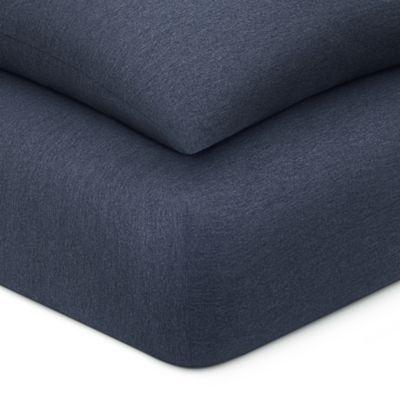 Calvin Klein Harrison King Fitted Sheet in Indigo