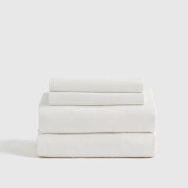 Queen Cotton Sheet Set (White)
