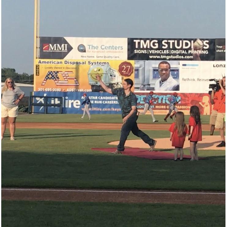 That first pitch at a baseball game after being on deployment