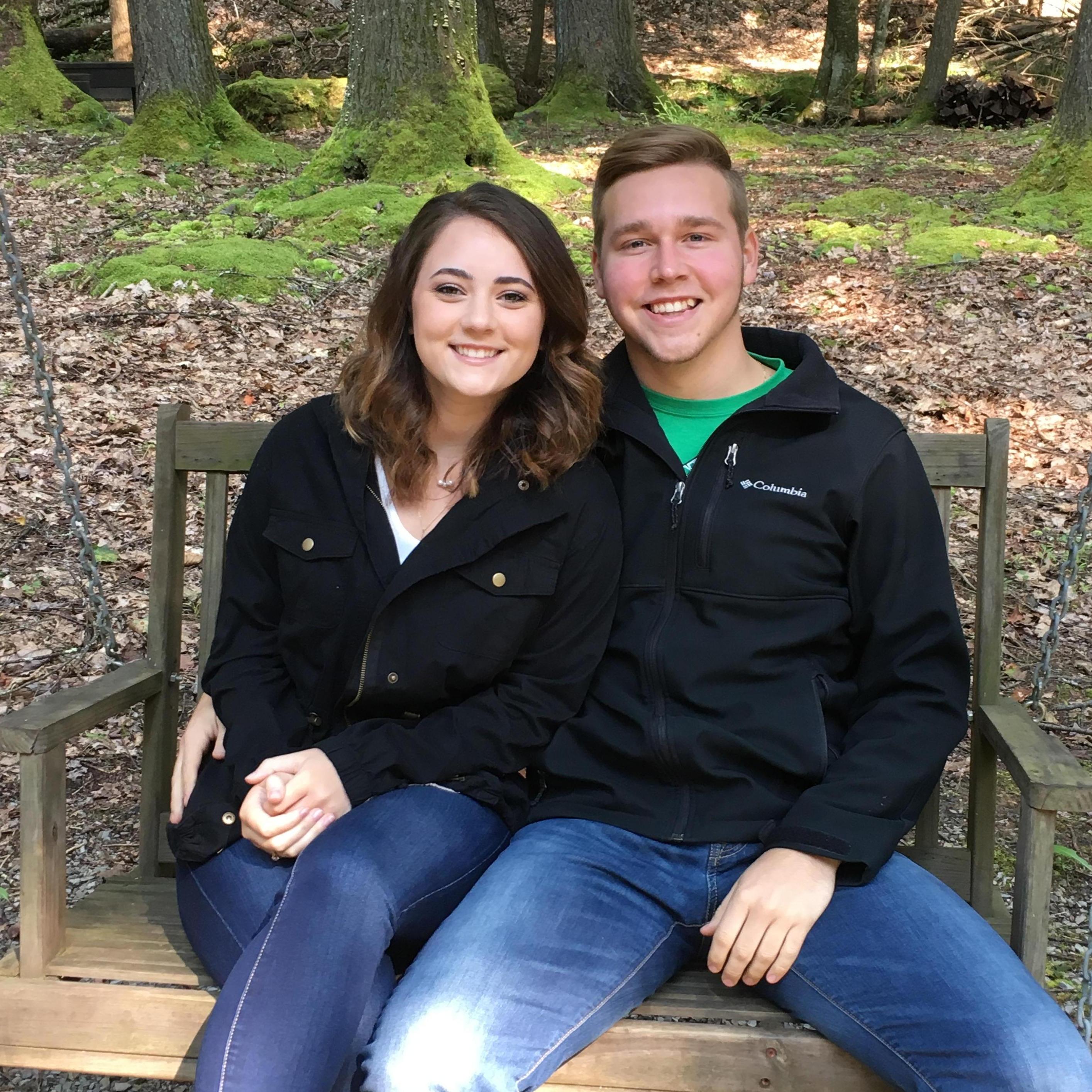 We braved a wet bench to show that we love nature and spending time together among God's creations!