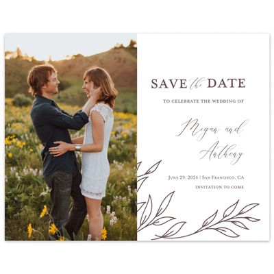 Chocolate, Brown Wedding Digital Save the Date - Delana Photo