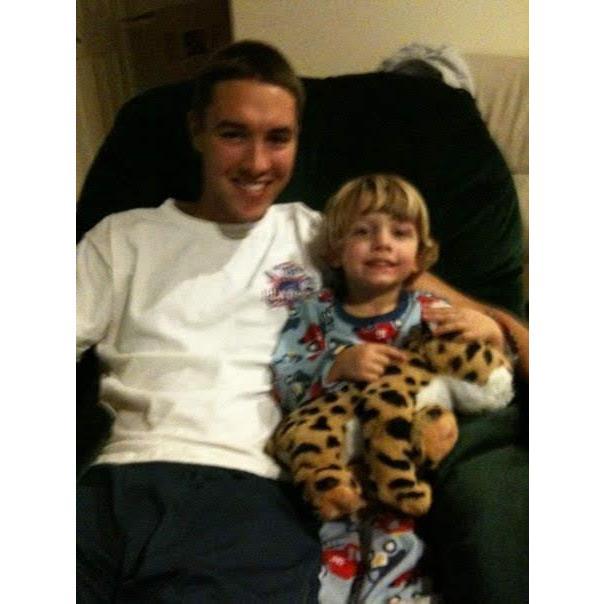 2009: Alex with Nikki's nephew, Dominic