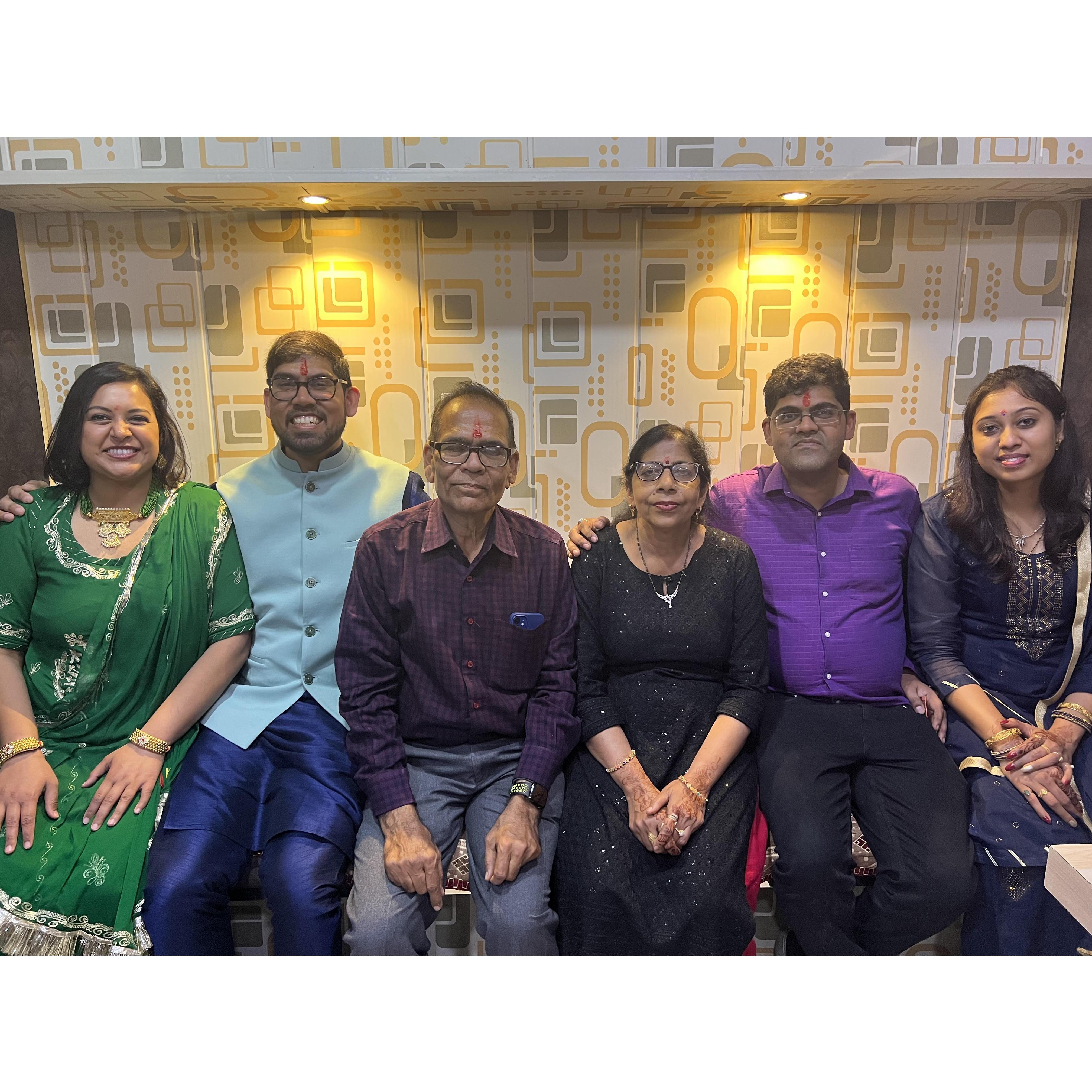 With Udit’s Family.