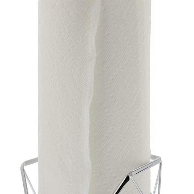 Cuisinart Stainless Steel Paper Towel Holder with Triangular Geometric Base and Elevated Rounded Feet for Stability, Countertop Paper Towel Dispenser, Fits Any Size Kitchen Towel Roll - Stainless