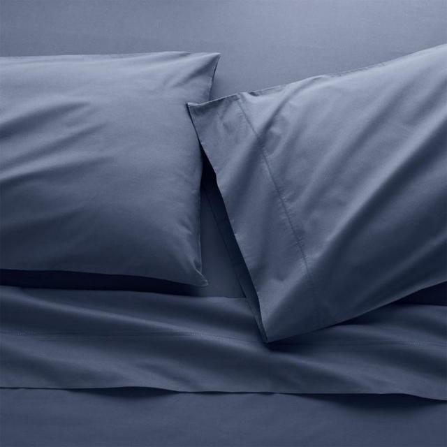Percale 400 Thread Count Indigo King Sheet Set