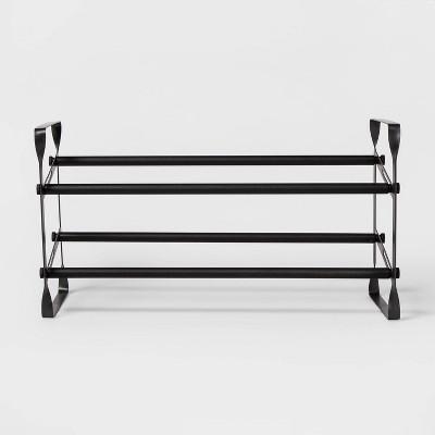 2 Tier Expandable Shoe Rack Gunmetal - Room Essentials™