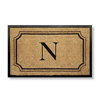 Pembrook Monogrammed Coco Door Mat (36" x 72", Letter "M"), Frontgate
