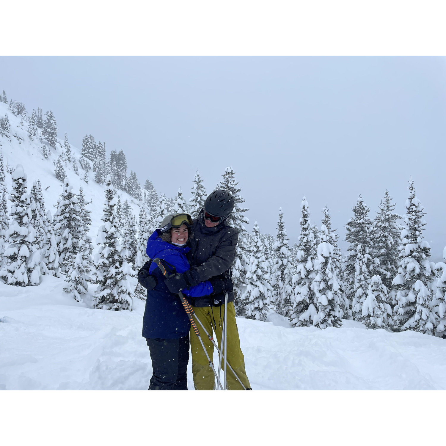 Skiing Grand Targhee with friends