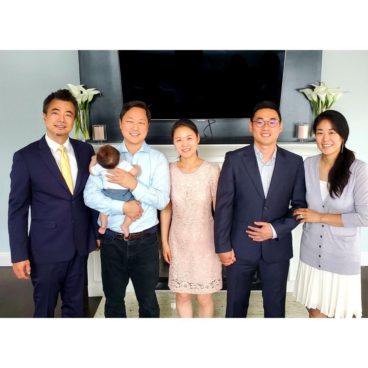 2021 June: COVID wedding in my sister's family room officiated by Pastor Kee