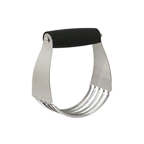 Pastry Dough Blender - Stainless Steel 5 Blade Pastry Dough Blender - Professional Commercial Grade Hand Held Egg Flour Cheese Mixer Cutter