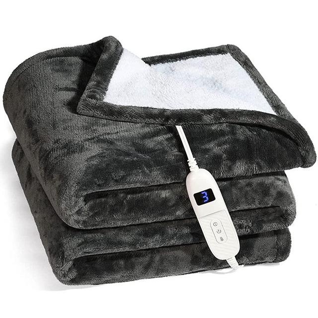 Heated Blanket, Machine Washable 50 x 60 Inches Extremely Soft and Comfortable Electric Blanket Throw Fast Heating with Hand Controller 5 Heating Settings and 3 Hour auto Shut-Off
