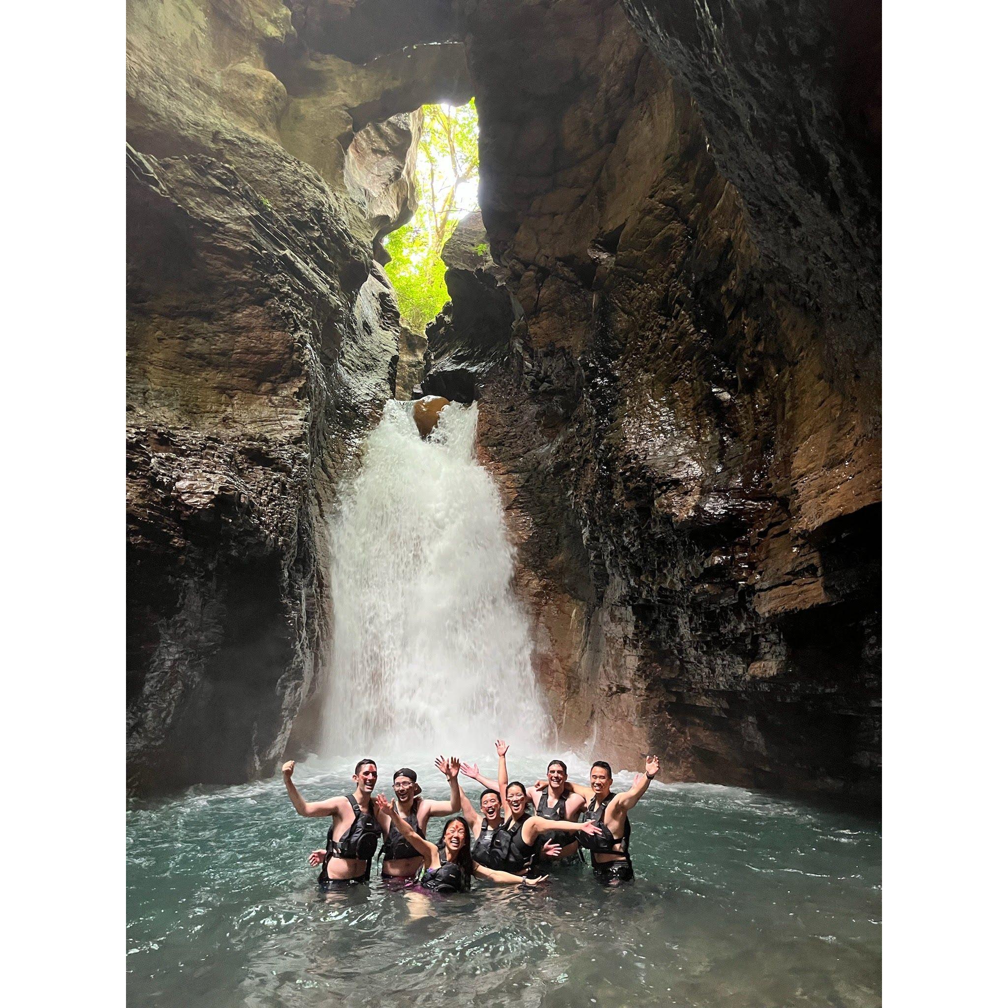 Hiking to a waterfall for another med school reunion in Costa Rica in 2024!