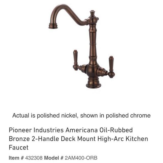 Oil-Rubbed Bronze 2-Handle Faucet