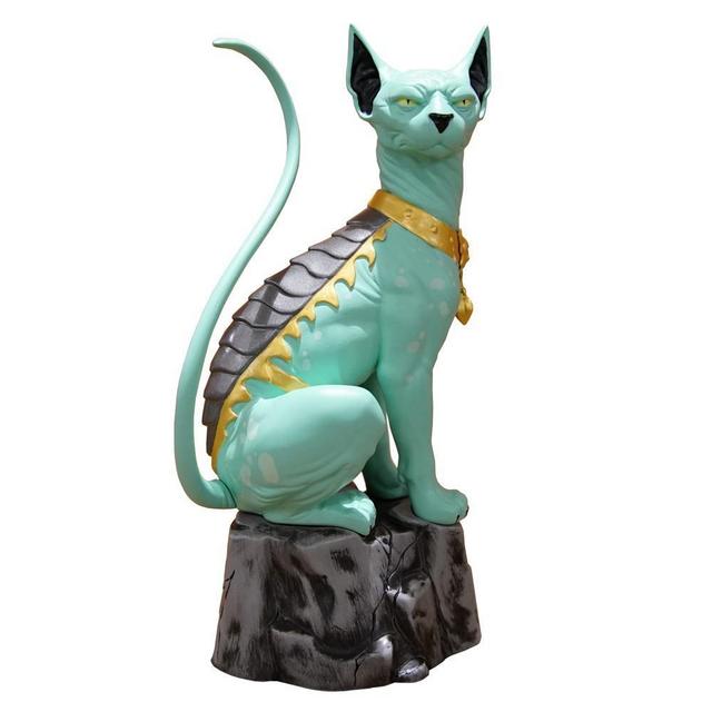 SAGA Lying Cat Statue