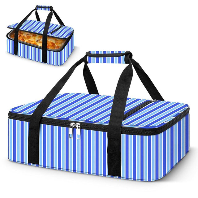Coobiiya Insulated Casserole Carrier – Portable Tote for Hot or Cold Food, Warmer & Cooler Bag Lunch Bag, Fits 9" x 13" Baking Dish, Ideal for Potluck Parties