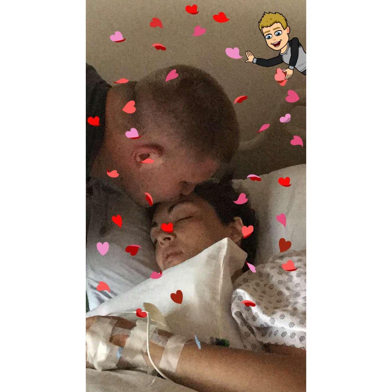 Right before Alec got yelled at for taking too many pictures after my back surgery.