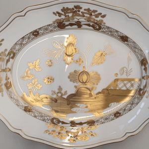 Ginori 1735 Oriente Italiano Aurum Small Oval Flat Platter