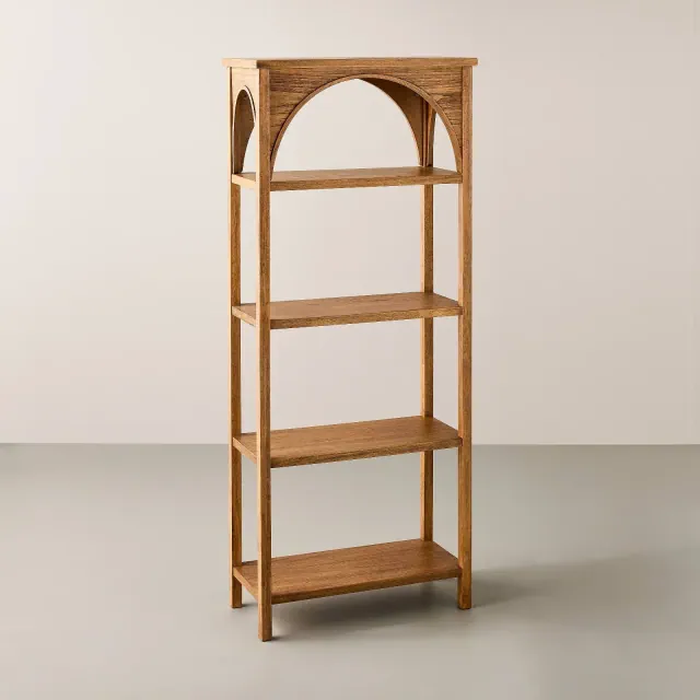 Arch Open Bookshelf Aged Oak - Hearth & Hand™ with Magnolia