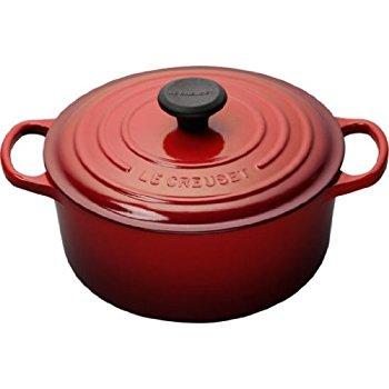 Le Creuset Signature Enameled Cast-Iron 5-Quart Oval French (Dutch) Oven, Cerise (Cherry Red)
