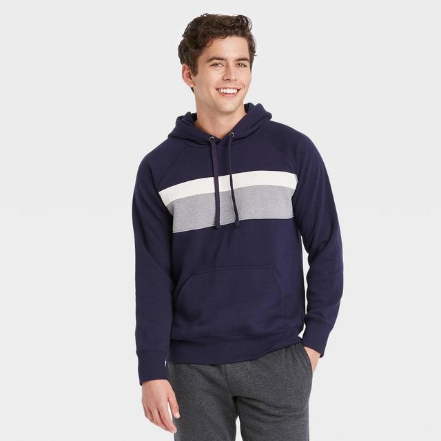 Men's Standard Fit Hooded Sweatshirt - Goodfellow & Co™ Xavier Navy M