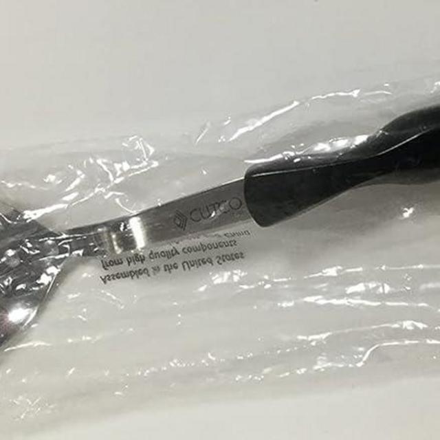 CUTCO Model 1713 Slotted Spoon with Classic Dark Brown handle (often called "Black") in factory fresh plastic bag.