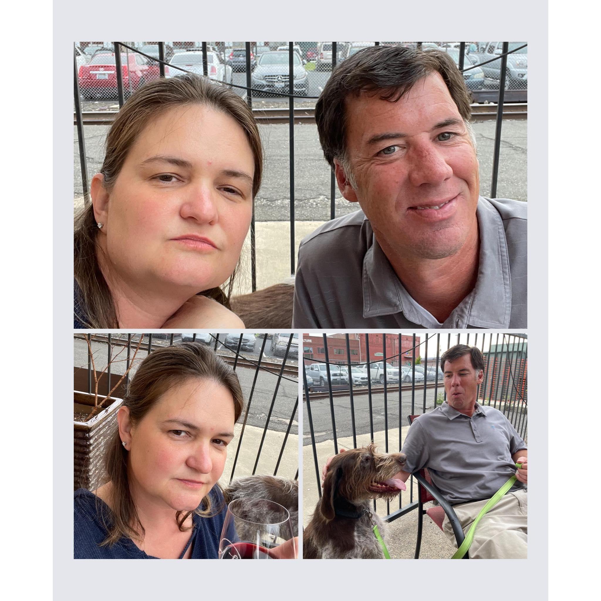 Outdoors with the dog