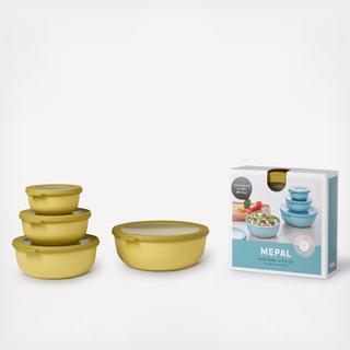 Cirqula Shallow 8-Piece Storage Bowl Set