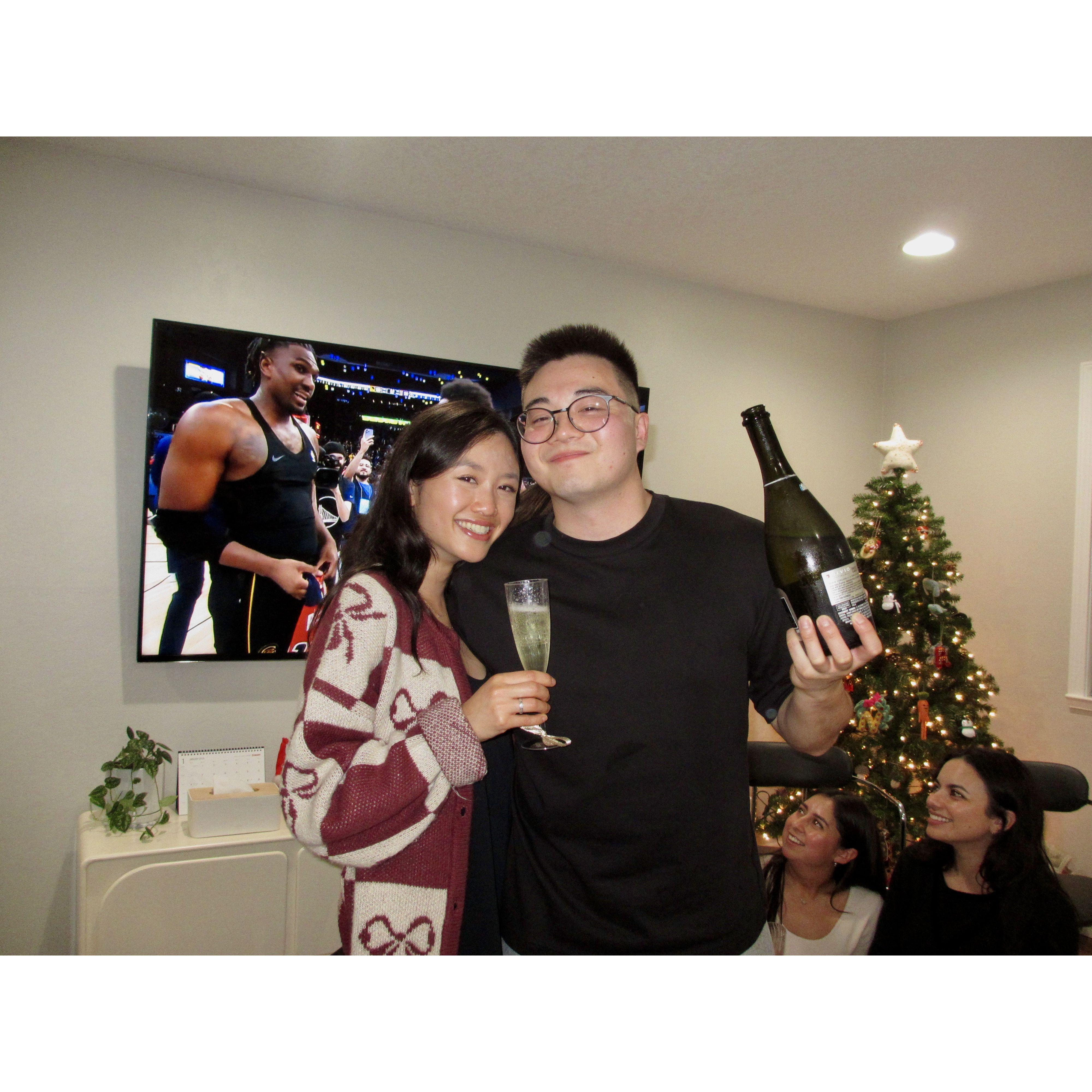 November 2020 - We moved in together! We love watching Warrior games, hosting friends, and cooking delicious meals.