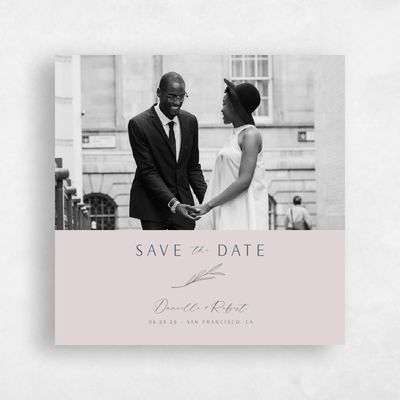 Lavender Mist, Purple Wedding Save the Date - Avila Square