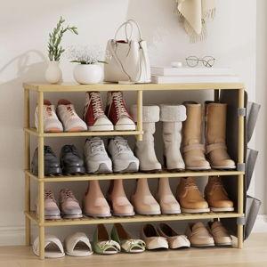 Bamboo Shoe Rack, Natural Light Brown