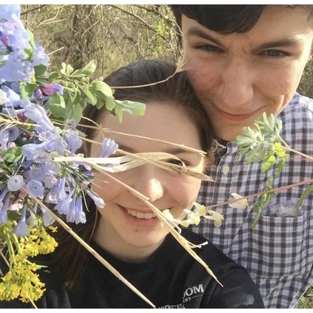 Catie's favorite time of year is "bluebell season", when the woods behind her house are filled with a veritable sea of bluebells. We always try to go see them!