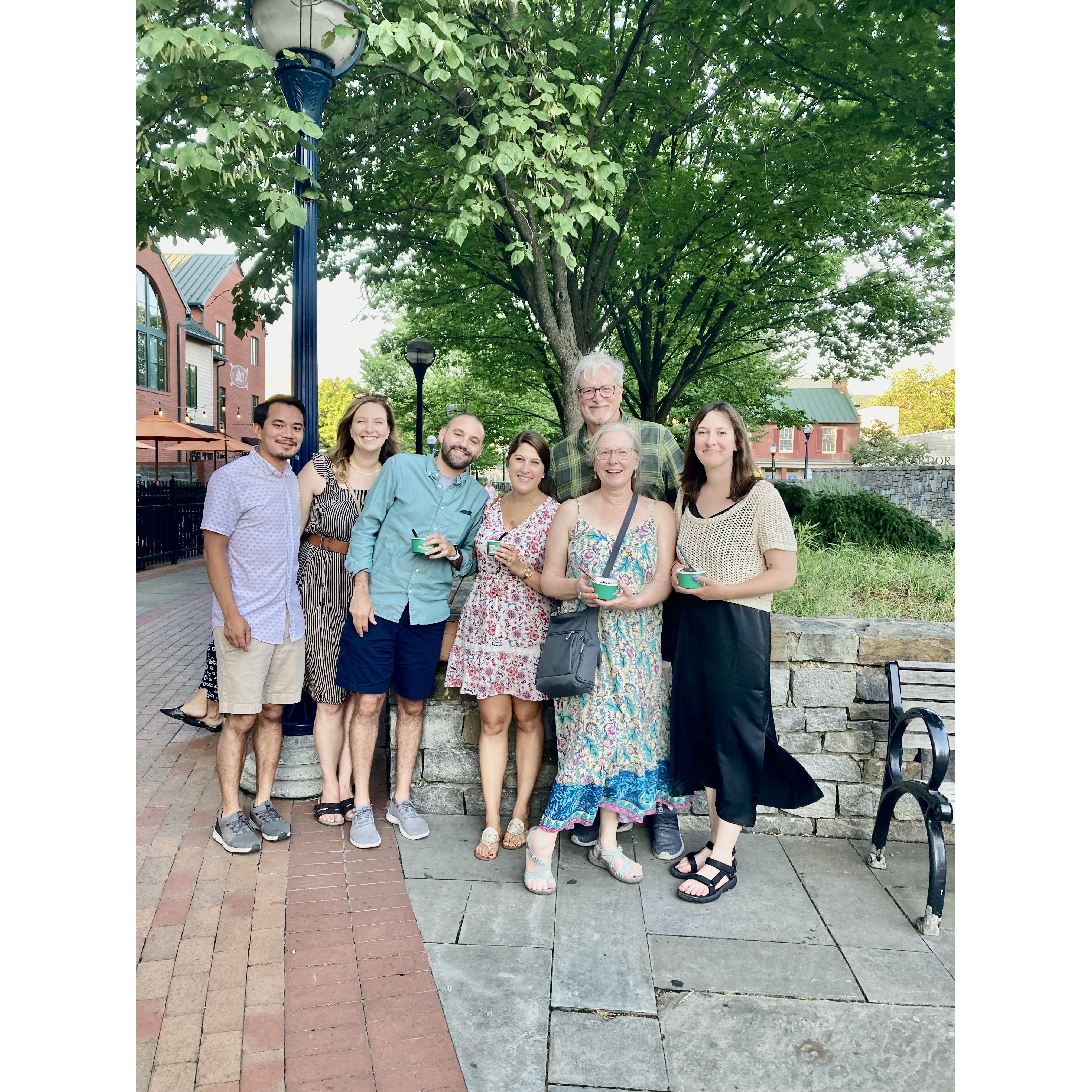 Family visit in Fredrick Maryland where Allison’s Dad (Bob) and stepmother (Carol) live