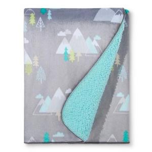 Plush Velboa Baby Blanket Adventure Awaits - Cloud Island™ - Gray