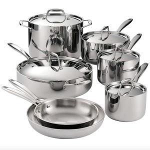 12 Piece Signature Tri-Ply Clad Stainless Steel Cookware Set