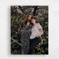 White Wedding Thank You - Poplar Photo