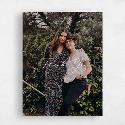 White Photo Wedding Thank You - Poplar Photo