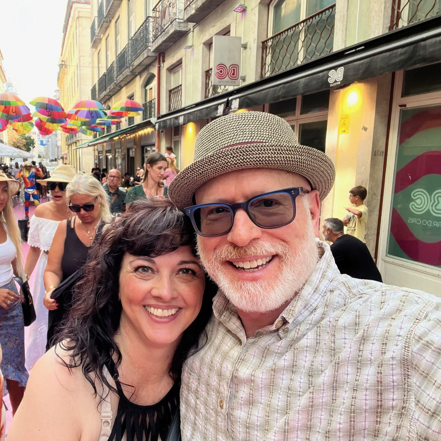 Our favorite picture! Pink Street in Lisbon.