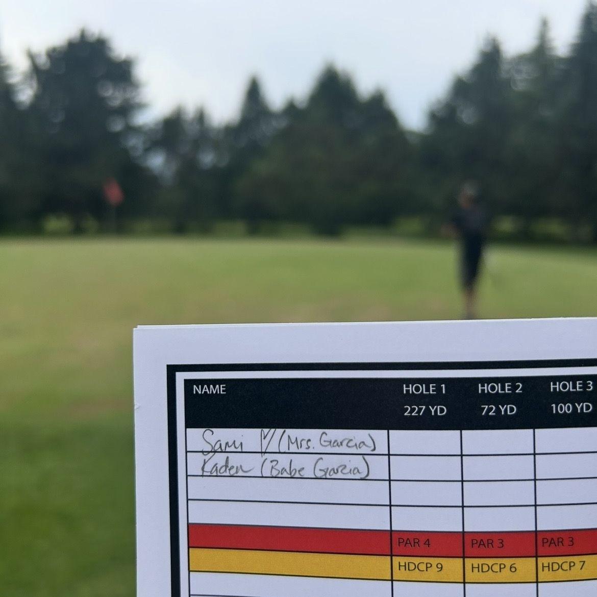 Our first time golfing together!