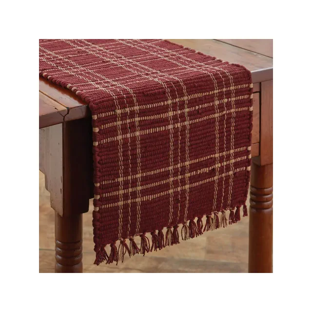 Park Designs Red Sturbridge Chindi Table Runner 36"L