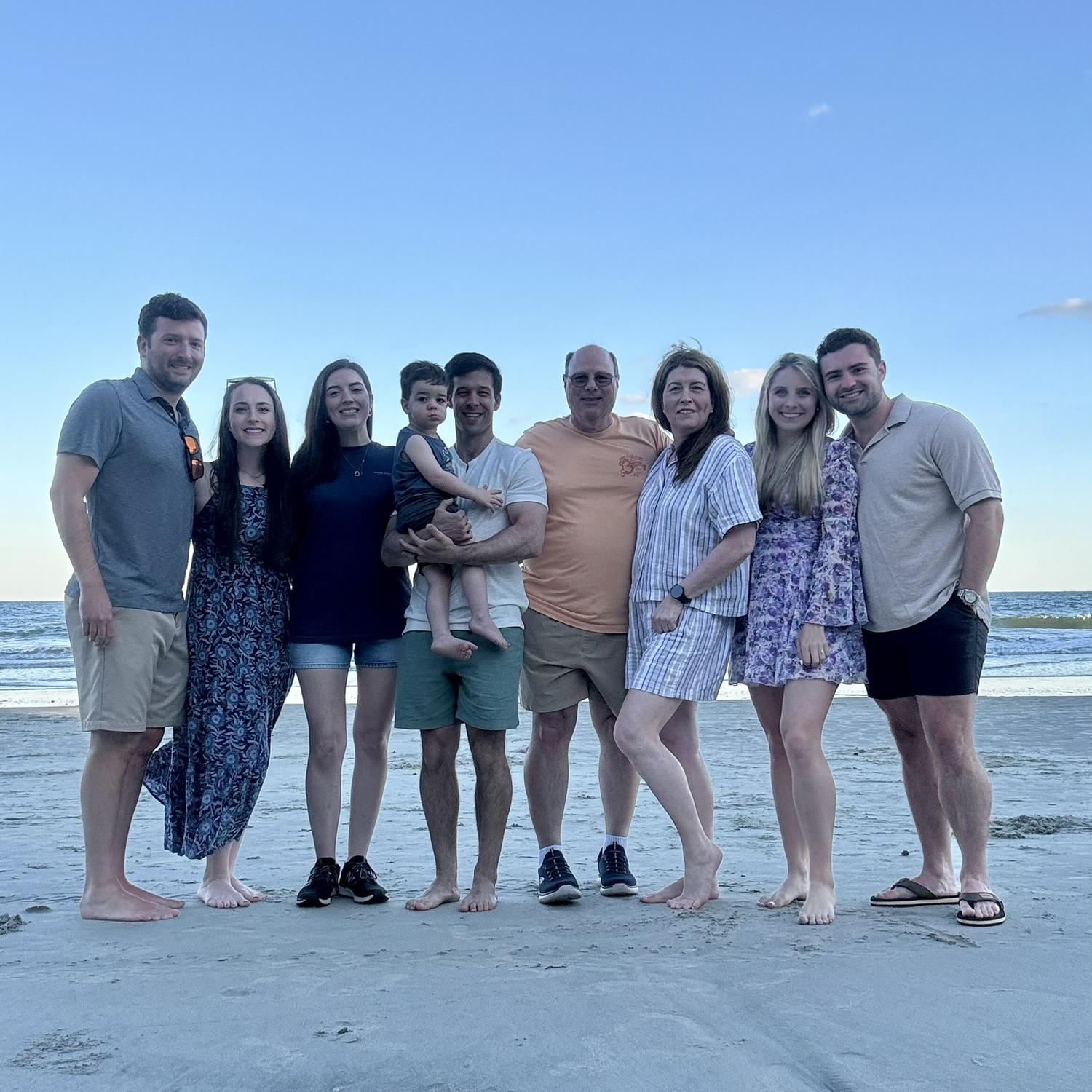 Family beach trip to Folly Beach