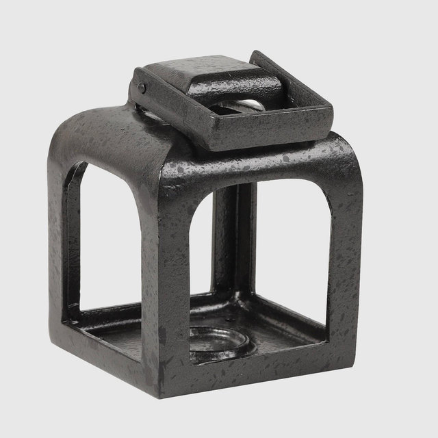 6.5" x 5" Aluminum Cast Metal Pillar Outdoor Lantern Black - Smith & Hawken™