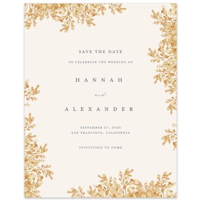 Ochre, Orange Wedding Digital Save the Date - Lugano Portrait