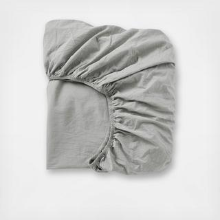Organic Crinkled Percale Fitted Sheet