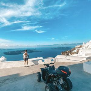 Honeymoon ATV Rental Day (Explore Santorini Beaches & Viewpoints)