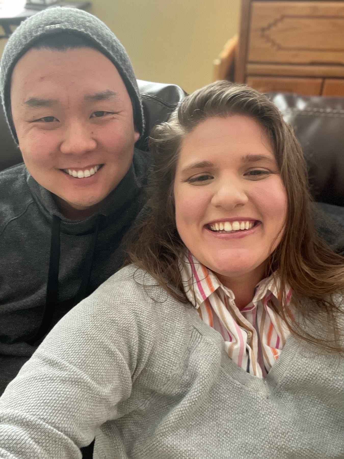 Shawna and Nick hanging out