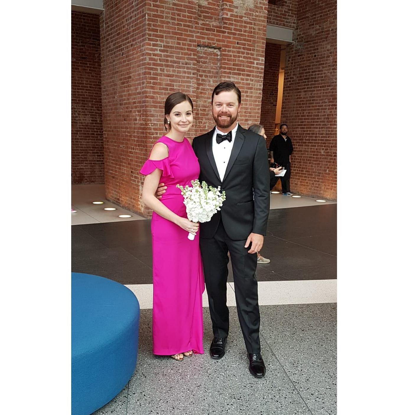 At Andrew and Sarah's wedding in June 2018