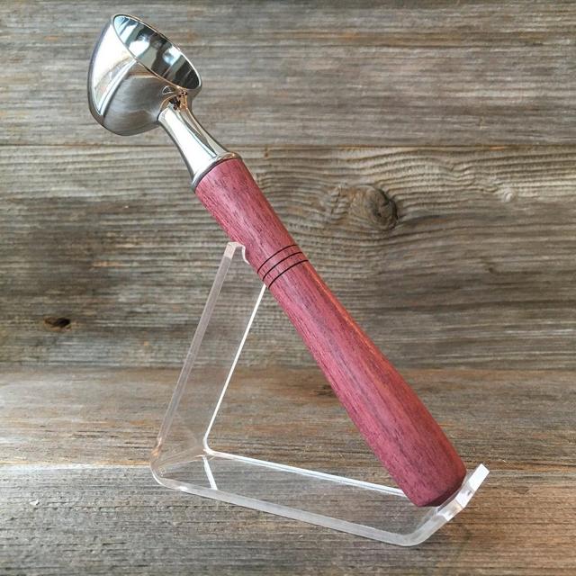 Hand-Turned Coffee Scoop - Purple Heart